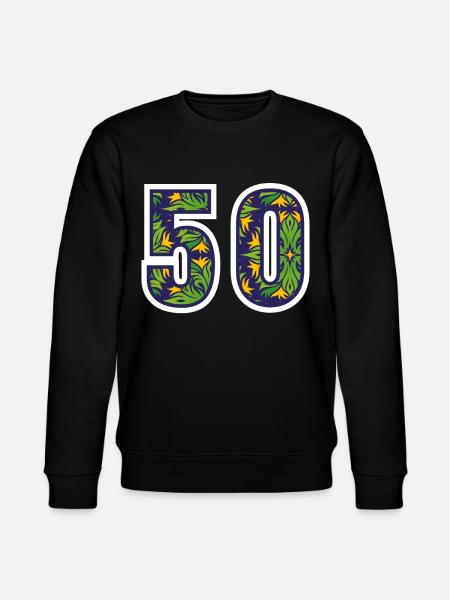 50 Number Green - Stanley/Stella CHANGER Unisex Organic Sweatshirt - black