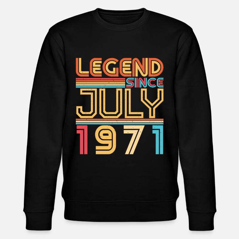 1971 July Retro - Stanley/Stella CHANGER Unisex Organic Sweatshirt - black