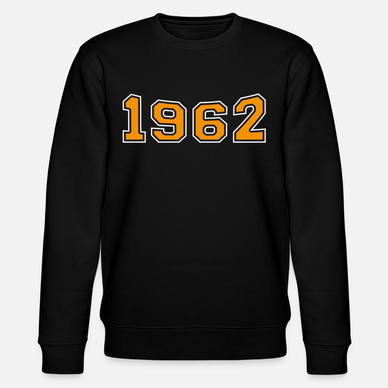 1962 Year Orange - Stanley/Stella CHANGER Unisex Organic Sweatshirt - black