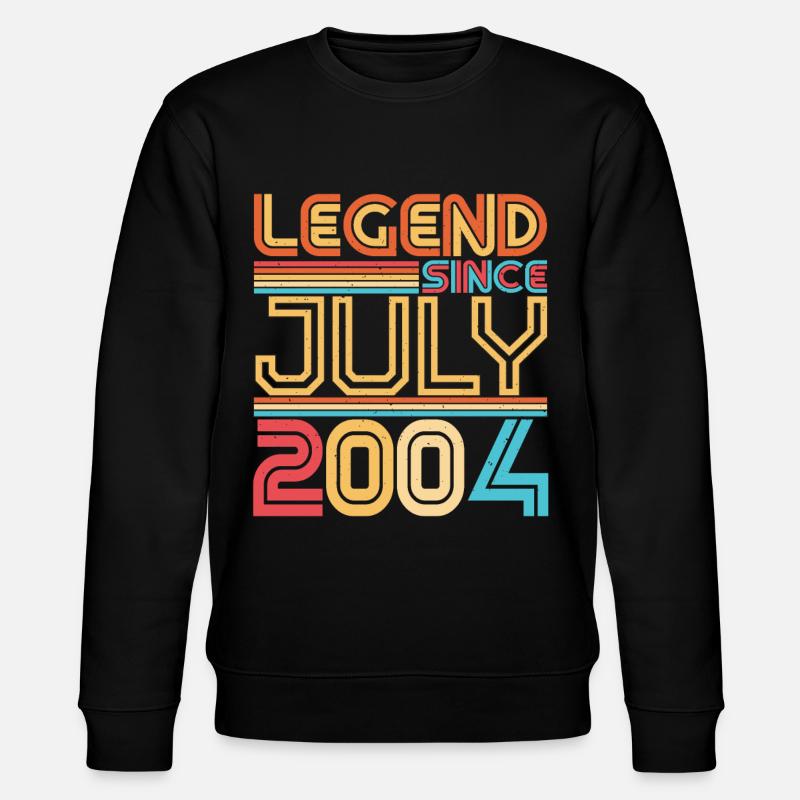 Juli 2004 Endlich 18. - Stanley/Stella Unisex Bio-Sweatshirt CHANGER  - Schwarz