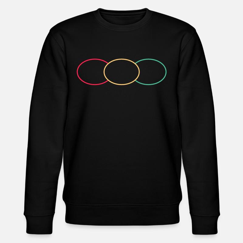 Drei Kringel Simpel Design - Stanley/Stella CHANGER Unisex Organic Sweatshirt - black