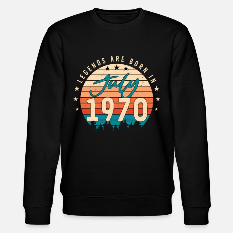 Juli 1970 Retro - Stanley/Stella Unisex Bio-Sweatshirt CHANGER  - Schwarz