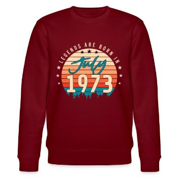 Né en juillet 1973 - Sweat bio CHANGER Stanley/Stella Unisexe - bordeaux - Devant - Nik (191cm) & Marisol (170cm)
