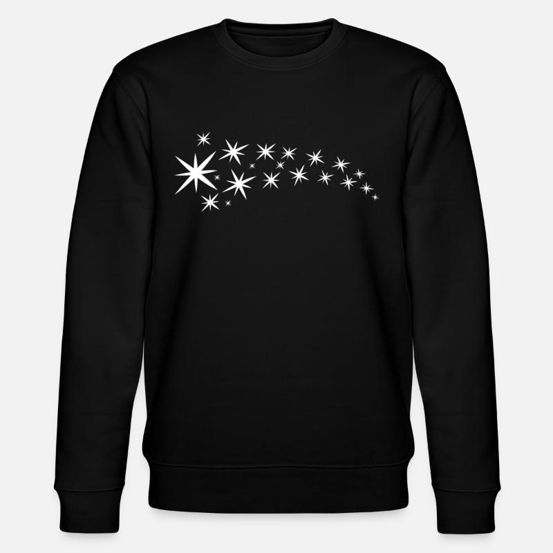 Weisse Sterne - Stanley/Stella Unisex Bio-Sweatshirt CHANGER  - Schwarz