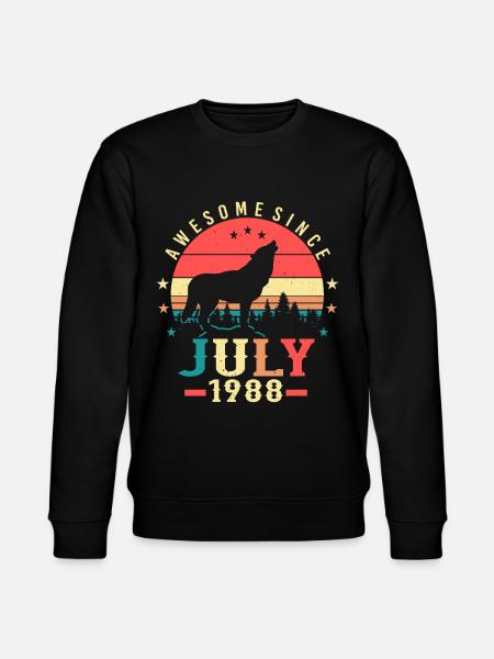1988 July Gift Idea - Stanley/Stella CHANGER Unisex Organic Sweatshirt - black