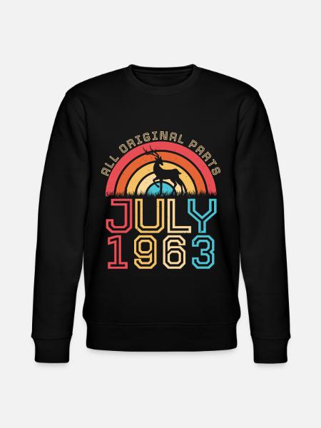 1963 July Alles Original - Stanley/Stella CHANGER Unisex Organic Sweatshirt - black
