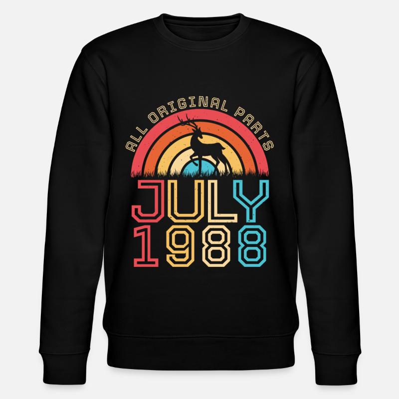 Juillet 1988 Rétro - Sweat bio CHANGER Stanley/Stella Unisexe - noir