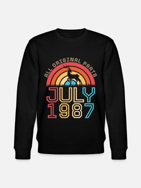 Juli 1987 Retro - Stanley/Stella Unisex Bio-Sweatshirt CHANGER  - Schwarz