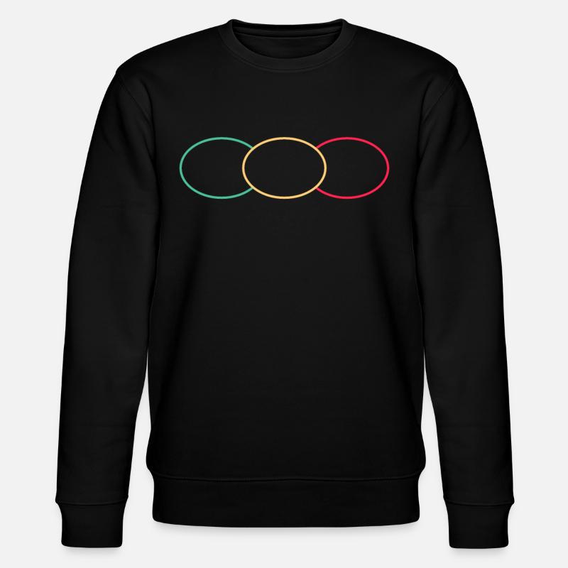 Drei Kringel Vert - Jaune -Rouge - Sweat bio CHANGER Stanley/Stella Unisexe - noir