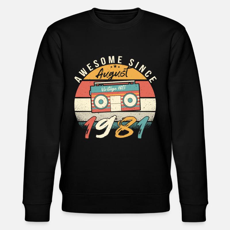 1981 Juillet Rétro - Sweat bio CHANGER Stanley/Stella Unisexe - noir