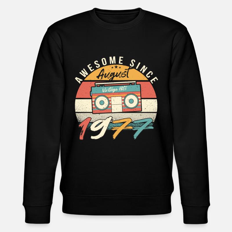 1977 Juillet Rétro - Sweat bio CHANGER Stanley/Stella Unisexe - noir
