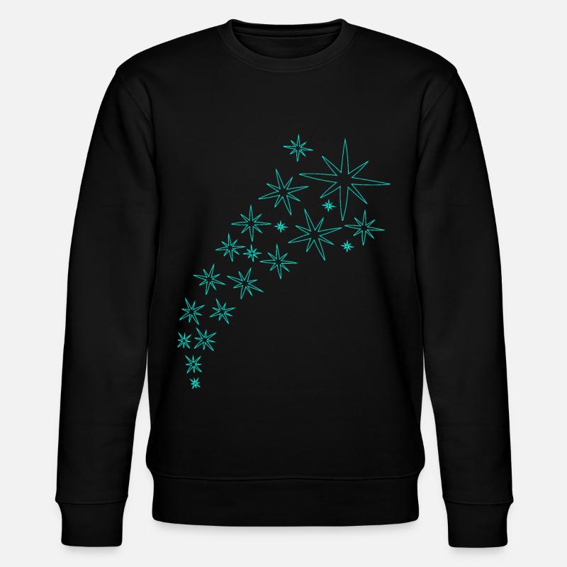 Star Arch Mint Green Design - Stanley/Stella CHANGER Unisex Organic Sweatshirt - black