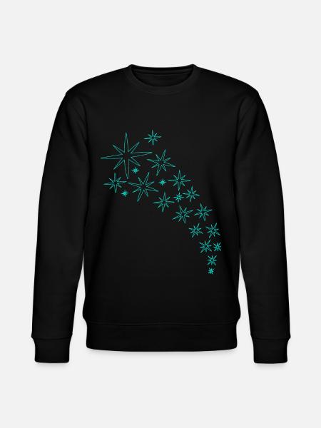 Stjerner Mint Green Design - Stanley/Stella økologisk unisex-sweatshirt CHANGER  - sort