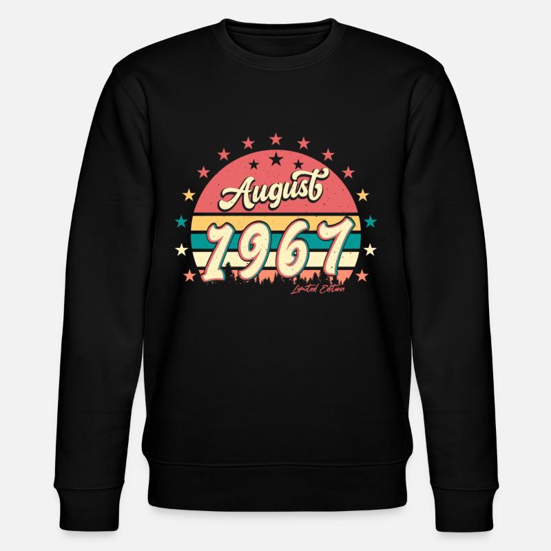 1967 August Retro - Stanley/Stella Unisex Bio-Sweatshirt CHANGER  - Schwarz