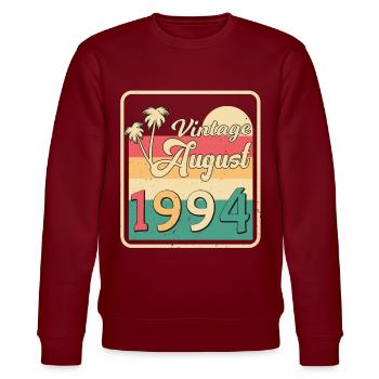 1994 August Retro - Stanley/Stella Unisex Bio-Sweatshirt CHANGER  - Burgunderrot - Vorne - Nik (191cm) & Marisol (170cm)