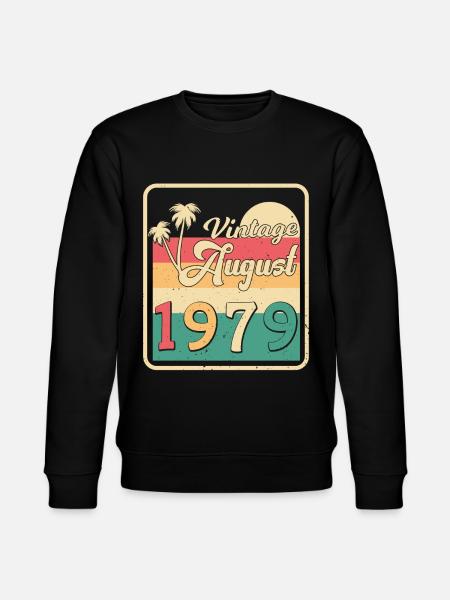 1979 August Gift Idea - Stanley/Stella CHANGER Unisex Organic Sweatshirt - black