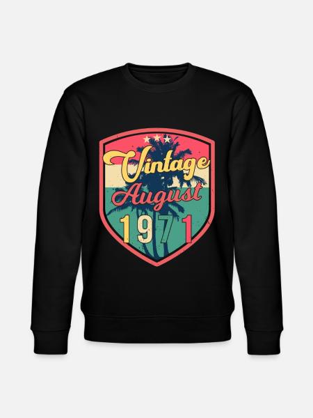 1971 August Retro - Stanley/Stella Unisex Bio-Sweatshirt CHANGER - Schwarz