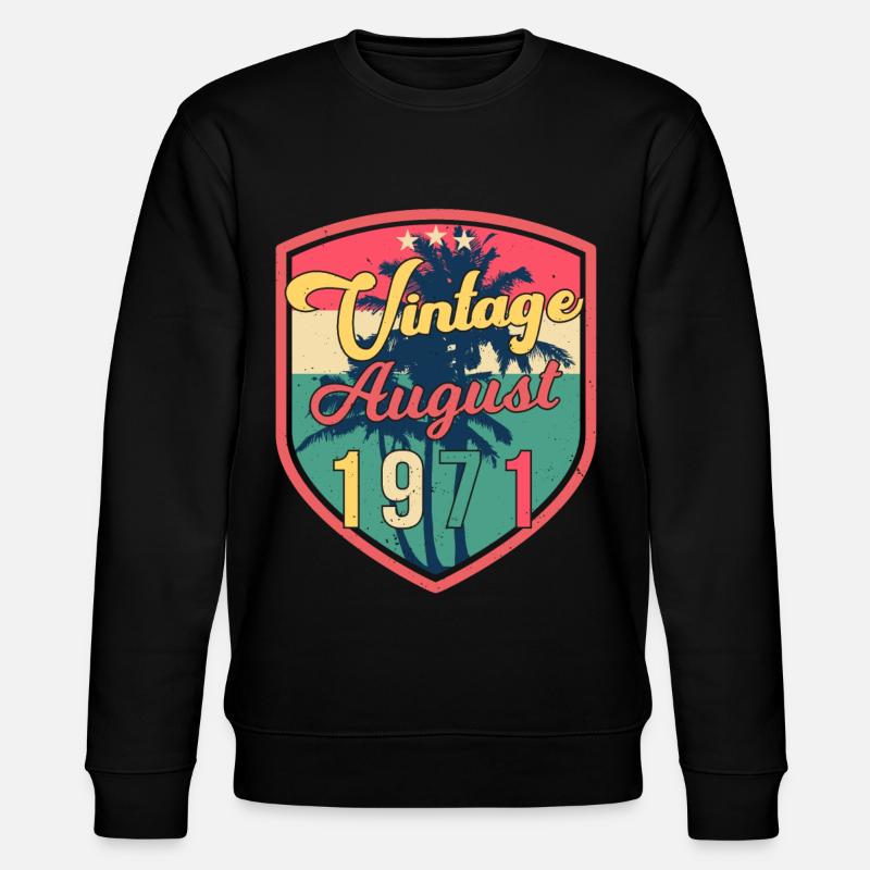 1971 Août Rétro - Sweat bio CHANGER Stanley/Stella Unisexe - noir