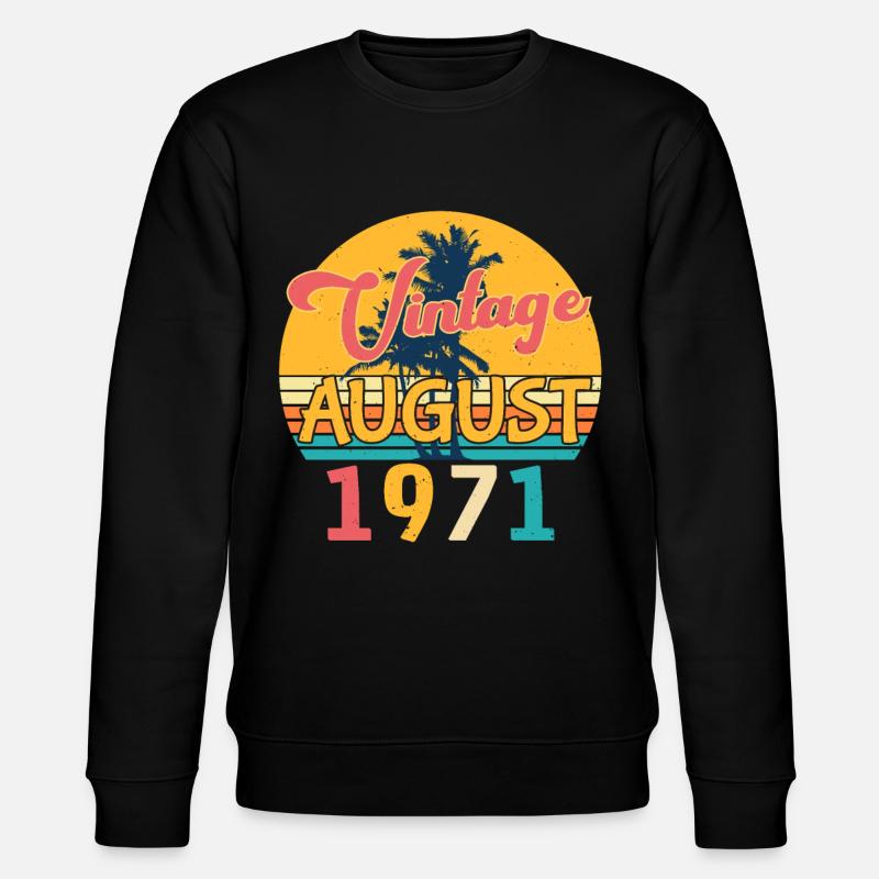 Né en août 1971 - Sweat bio CHANGER Stanley/Stella Unisexe - noir