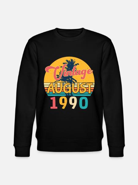 August 1990 Geschenkidee - Stanley/Stella Unisex Bio-Sweatshirt CHANGER - Schwarz