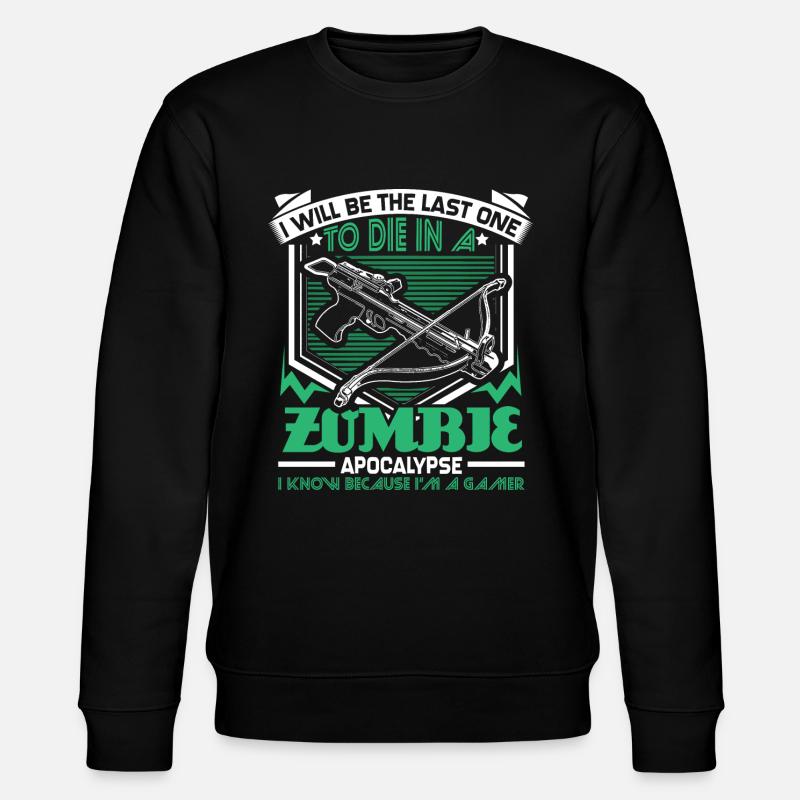 Zombie Apokalypse Games Geschenk - Stanley/Stella Unisex Bio-Sweatshirt CHANGER  - Schwarz