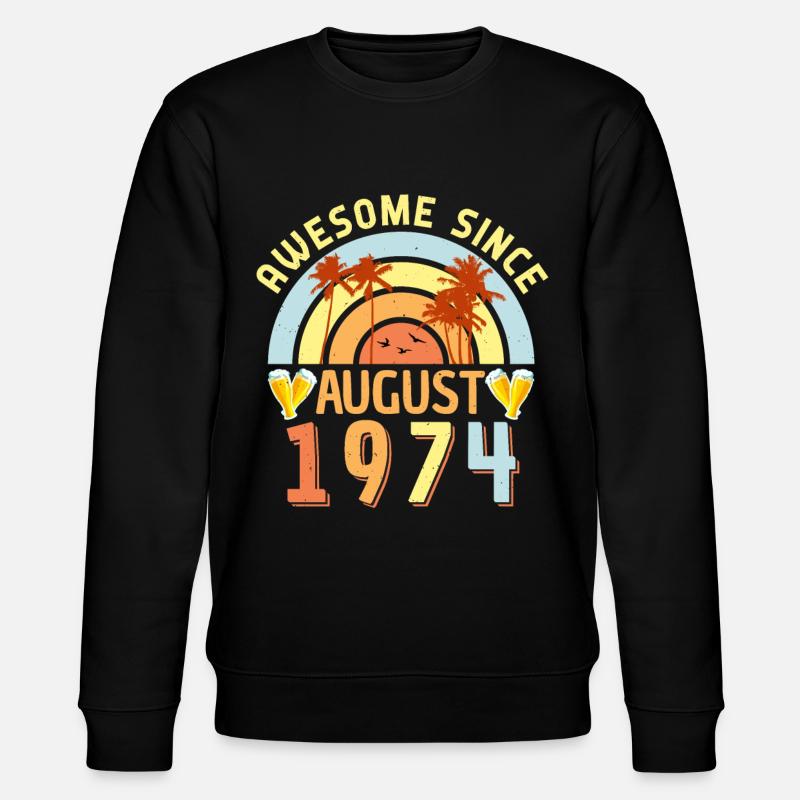 August 1974 Retro - Stanley/Stella Unisex Bio-Sweatshirt CHANGER  - Schwarz