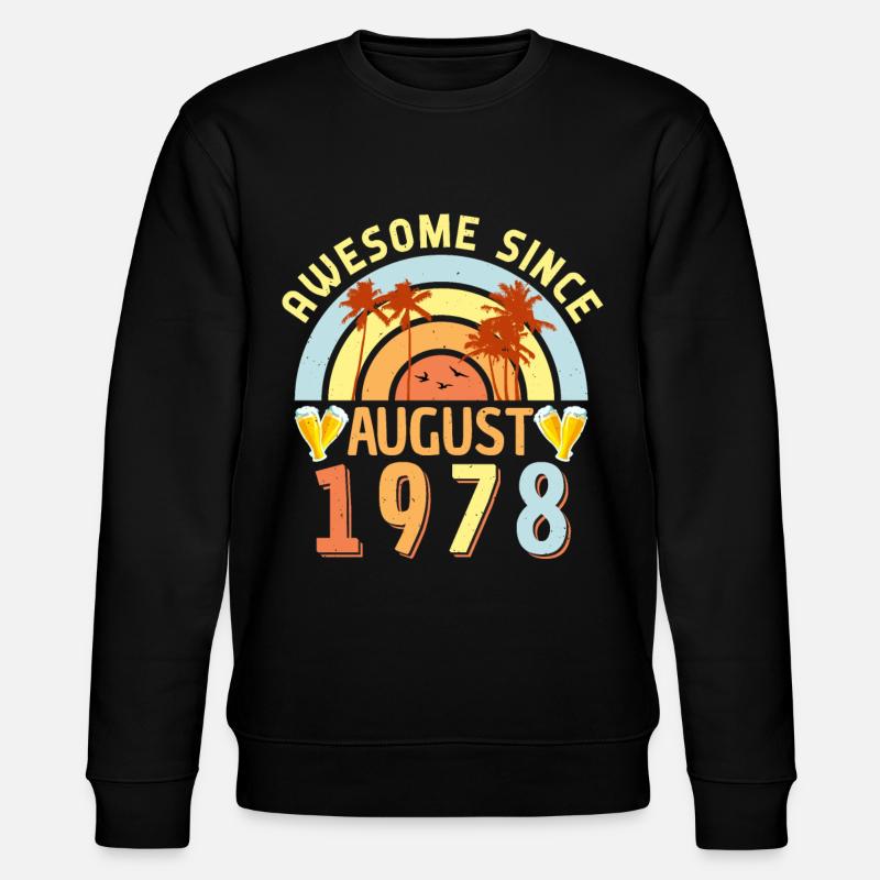 Août 1978 Rétro - Sweat bio CHANGER Stanley/Stella Unisexe - noir