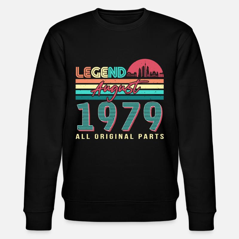 Retro 1979 August - Stanley/Stella Unisex Bio-Sweatshirt CHANGER  - Schwarz