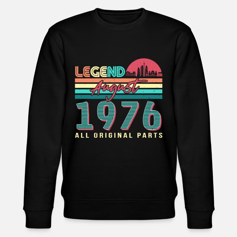 Millésime 1976 Août - Sweat bio CHANGER Stanley/Stella Unisexe - noir