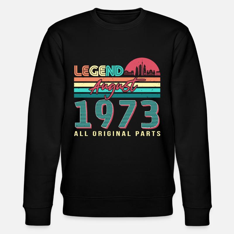 August 1973 Legend - Stanley/Stella CHANGER Unisex Organic Sweatshirt - black