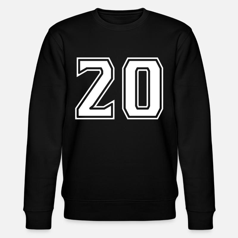 20 white design - Stanley/Stella CHANGER Unisex Organic Sweatshirt - black