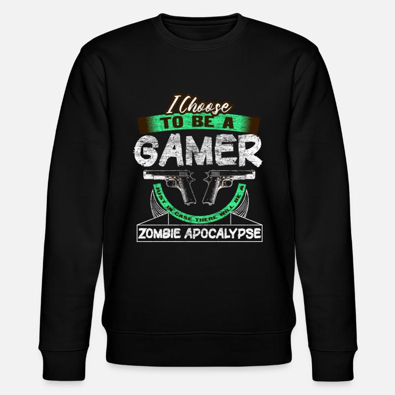 Zombie Apokalypse Geschenkidee - Stanley/Stella Unisex Bio-Sweatshirt CHANGER  - Schwarz