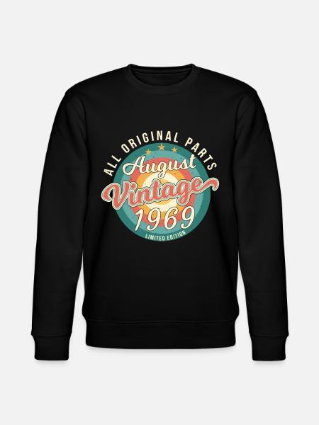 1969 August All original - Stanley/Stella CHANGER Unisex Organic Sweatshirt - black