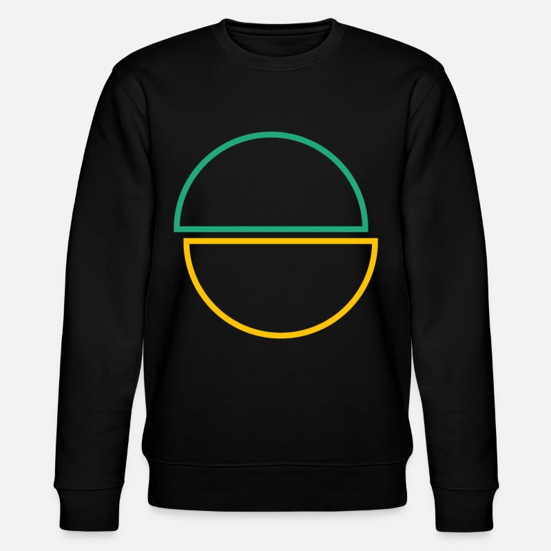 Demi-cercles vert et jaune Design - Sweat bio CHANGER Stanley/Stella Unisexe - noir