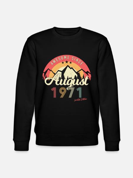 1971 Août Rétro - Sweat bio CHANGER Stanley/Stella Unisexe - noir