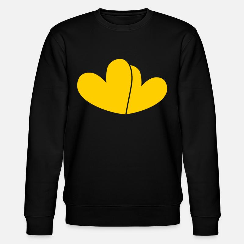 Two Yellow Hearts - Stanley/Stella CHANGER Unisex Organic Sweatshirt - black