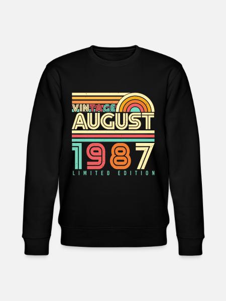 August 1987 Retro - Stanley/Stella CHANGER Unisex Organic Sweatshirt - black