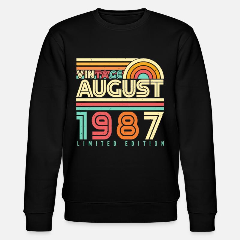 Août 1987 Rétro - Sweat bio CHANGER Stanley/Stella Unisexe - noir