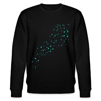 Stardust Green - Stanley/Stella CHANGER Unisex Organic Sweatshirt - black - Front - Nik (191cm) & Marisol (170cm)