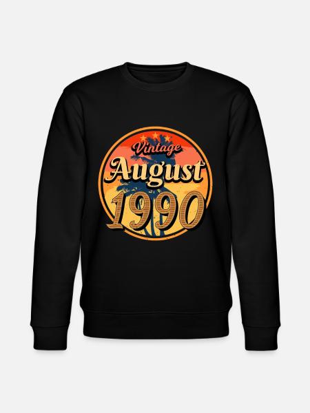1990 Août Anniversaire Salutations - Sweat bio CHANGER Stanley/Stella Unisexe - noir