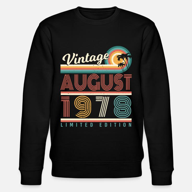 Salutations d’anniversaire 1978 Août - Sweat bio CHANGER Stanley/Stella Unisexe - noir