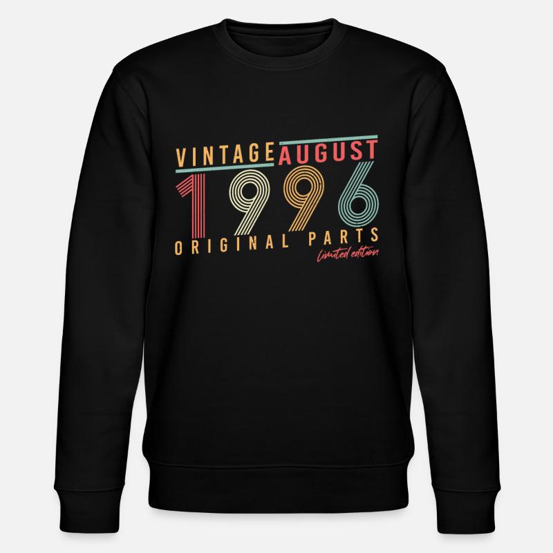 Born in August 1996 - Stanley/Stella CHANGER Unisex Organic Sweatshirt - black
