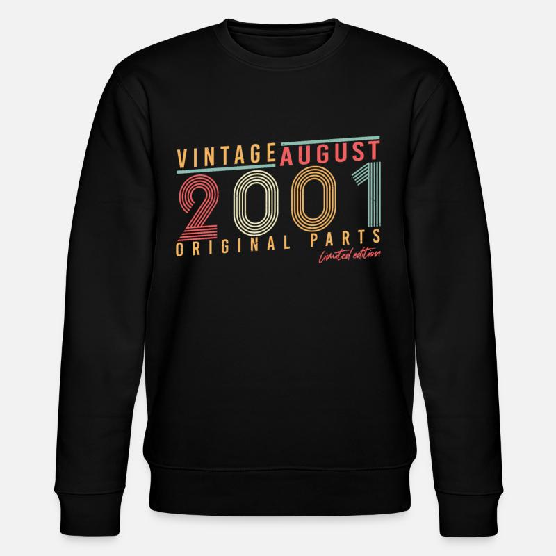 Geboren Im August 2001 - Stanley/Stella Unisex Bio-Sweatshirt CHANGER  - Schwarz