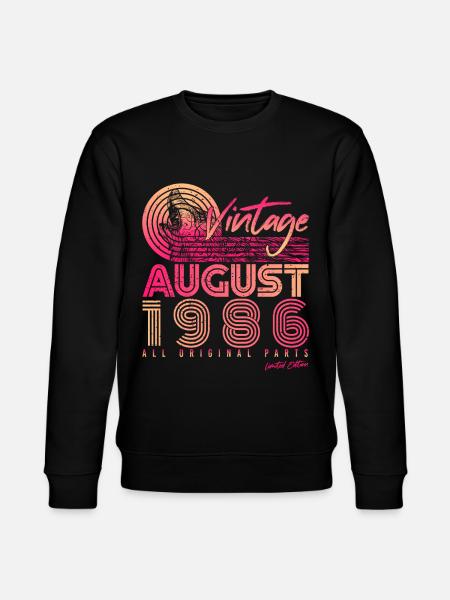 Baujahr Im August 1986 - Stanley/Stella Unisex Bio-Sweatshirt CHANGER - Schwarz