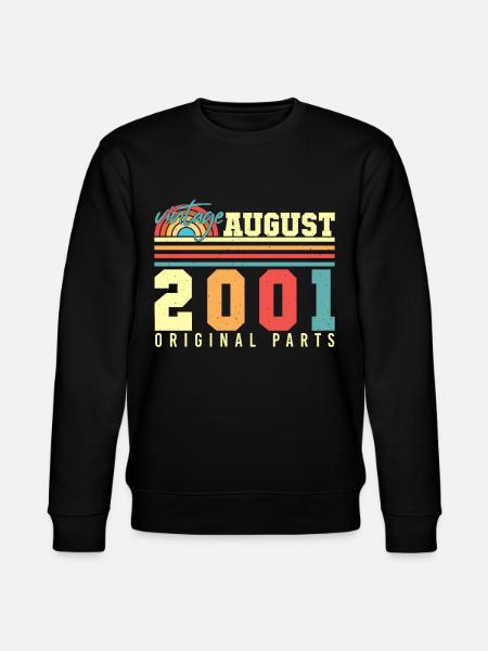Mois de naissance Août 2001 - Sweat bio CHANGER Stanley/Stella Unisexe - noir