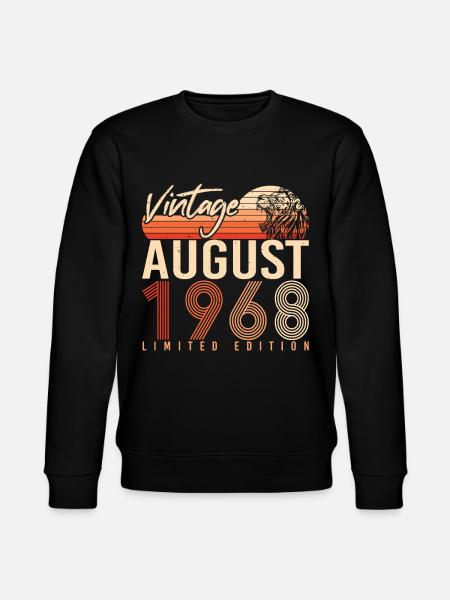 1968 August Retro - Stanley/Stella CHANGER Unisex Organic Sweatshirt - black