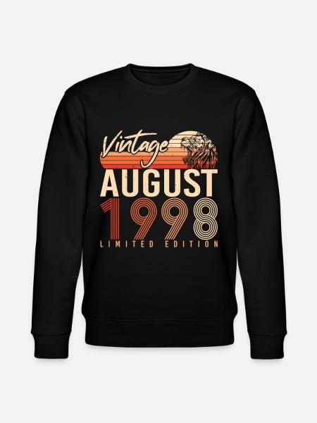 Month of birth August 1998 - Stanley/Stella CHANGER Unisex Organic Sweatshirt - black