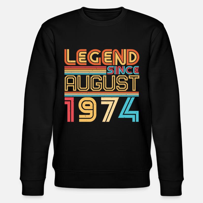 August 1974 Geschenkidee - Stanley/Stella Unisex Bio-Sweatshirt CHANGER  - Schwarz