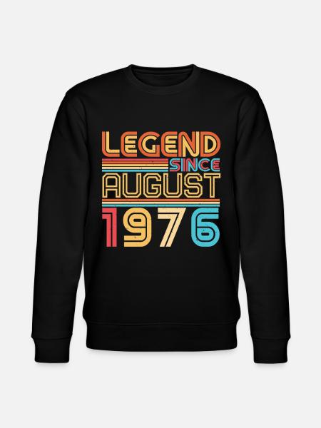 August 1976 Geschenkidee - Stanley/Stella Unisex Bio-Sweatshirt CHANGER  - Schwarz