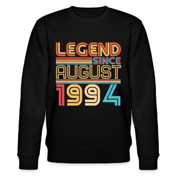 1994 August Vintage - Stanley/Stella Unisex Bio-Sweatshirt CHANGER  - Schwarz - Vorne - Nik (191cm) & Marisol (170cm)
